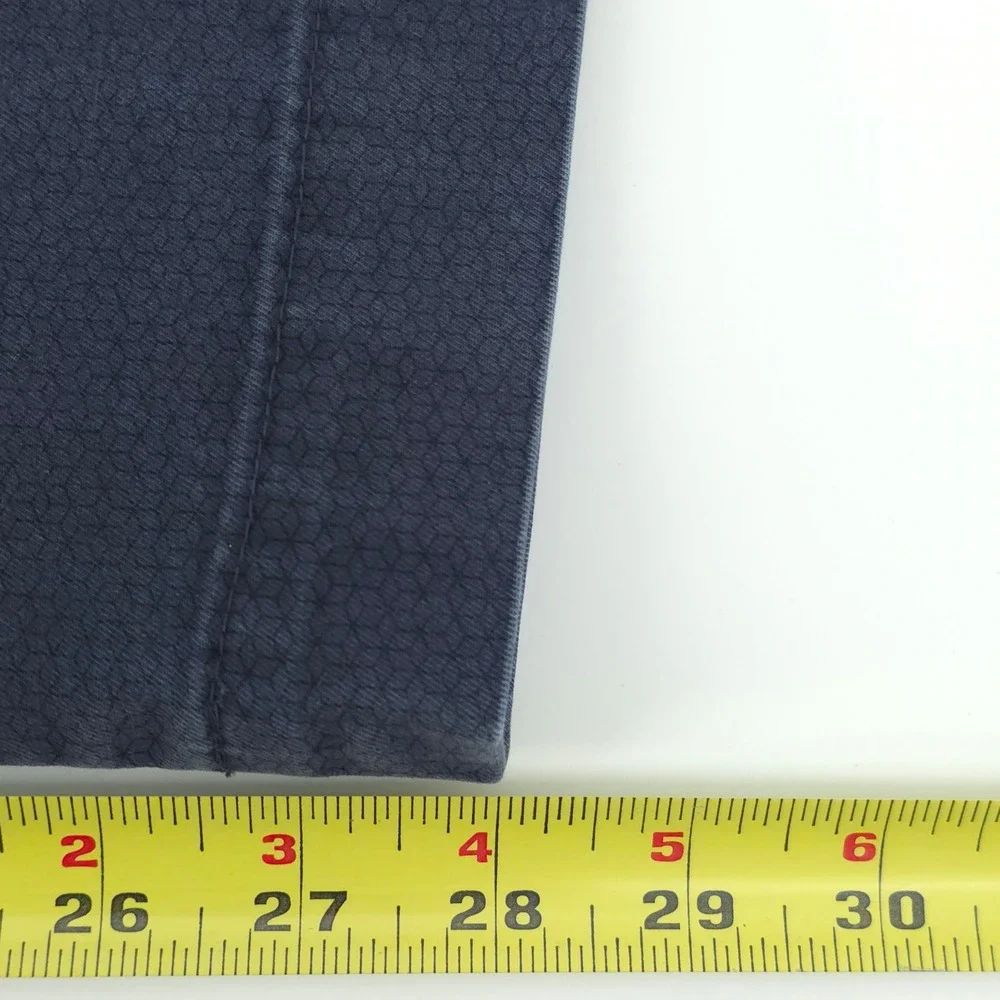 Banana Republic Mens Pants Fulton Skinny 33x30 Blue Chino Stretch Micro Pattern